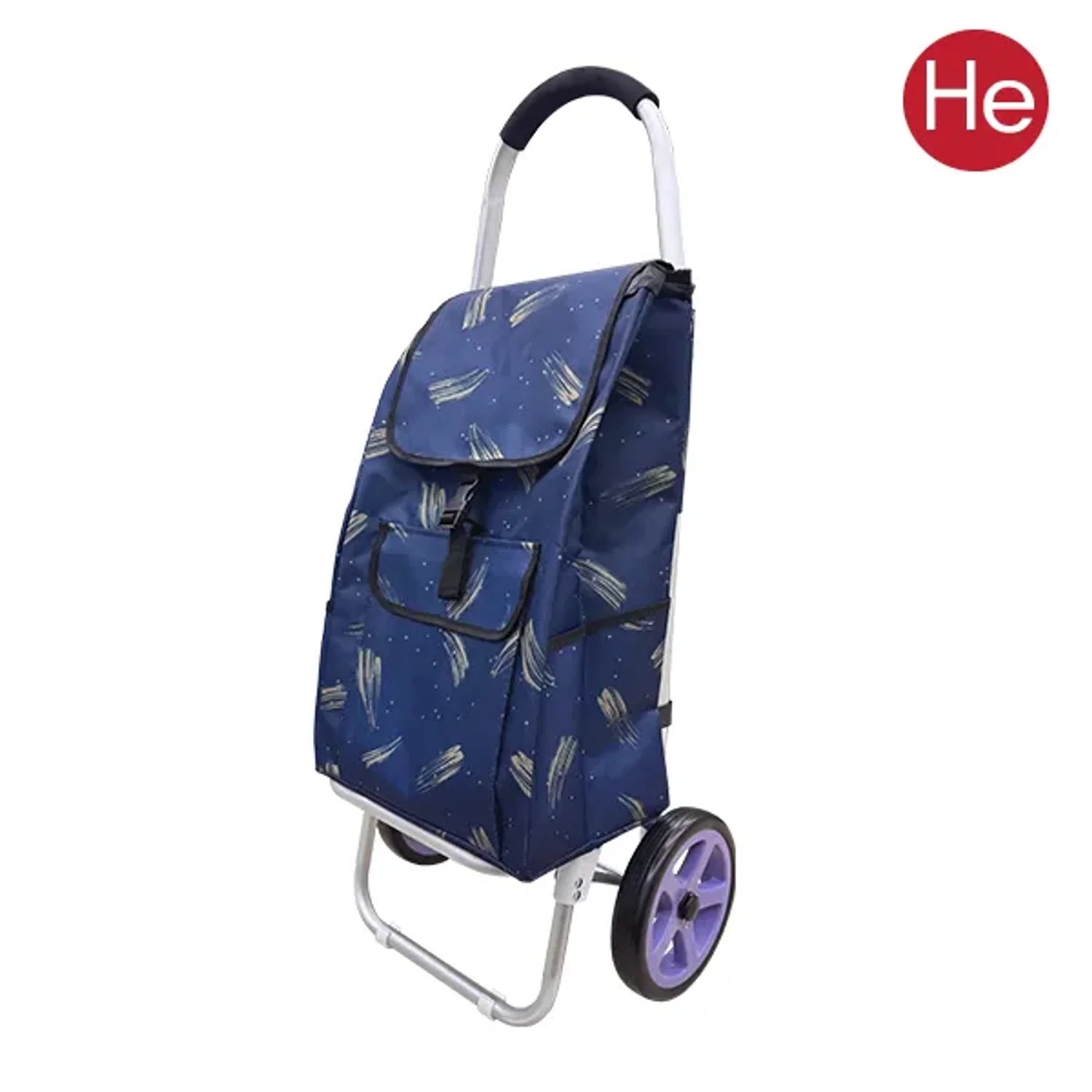 접이식 핸드 빅네이비 고급쇼핑카트