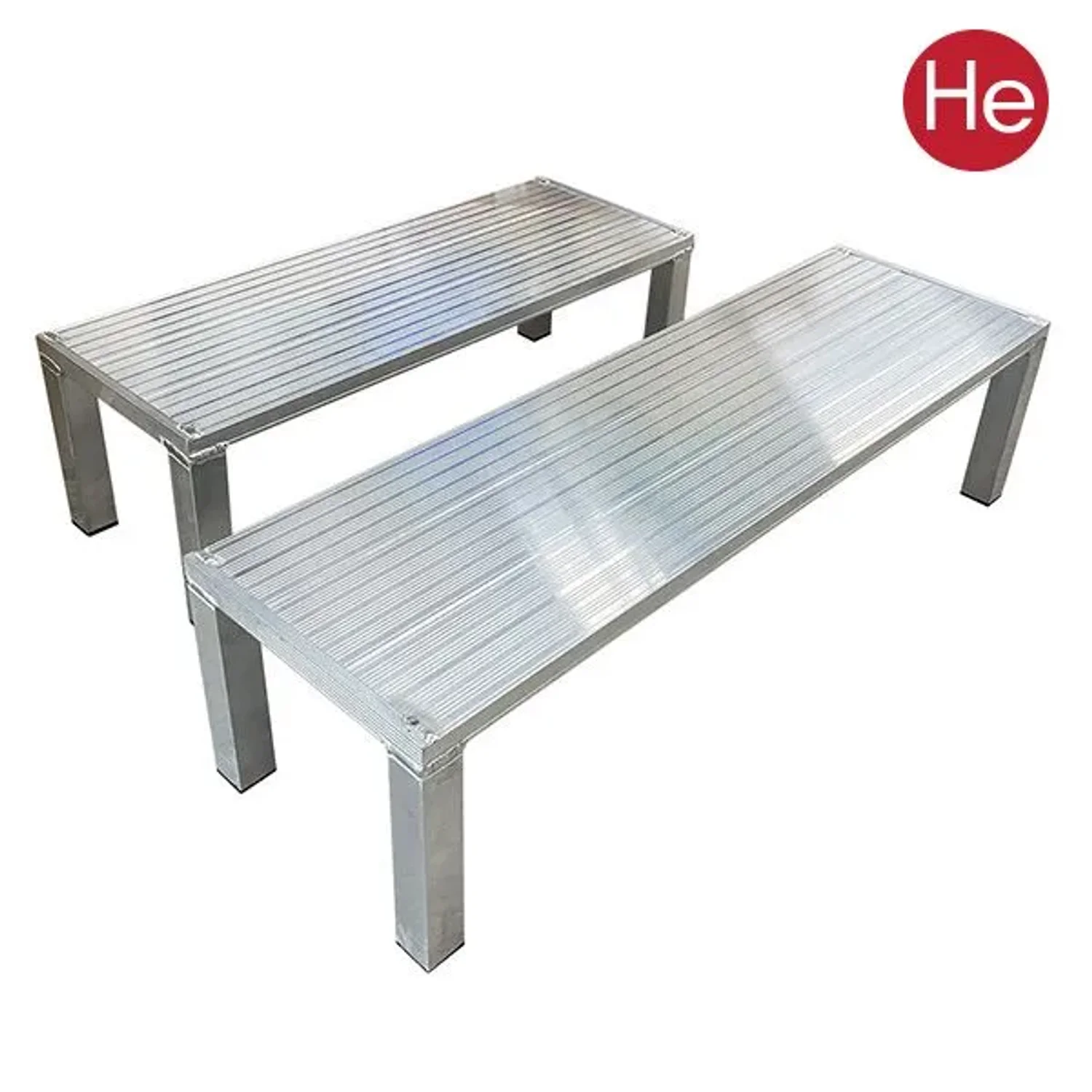 알루미늄 발판 1단 430x300x250 계단발판 작업용 디딤판 진찰보조 스텐발판 소방용계