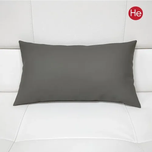 HE 국내생산 가죽 베개 딥그레이 소파쿠션 가죽쇼파쿠션 솜포함 통가죽베개 휴비스사용