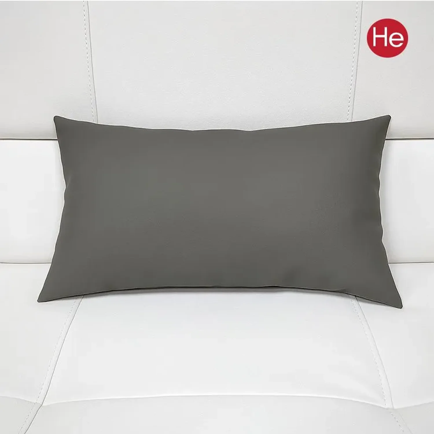 HE 국내생산 가죽 베개 딥그레이 소파쿠션 가죽쇼파쿠션 솜포함 통가죽베개 휴비스사용