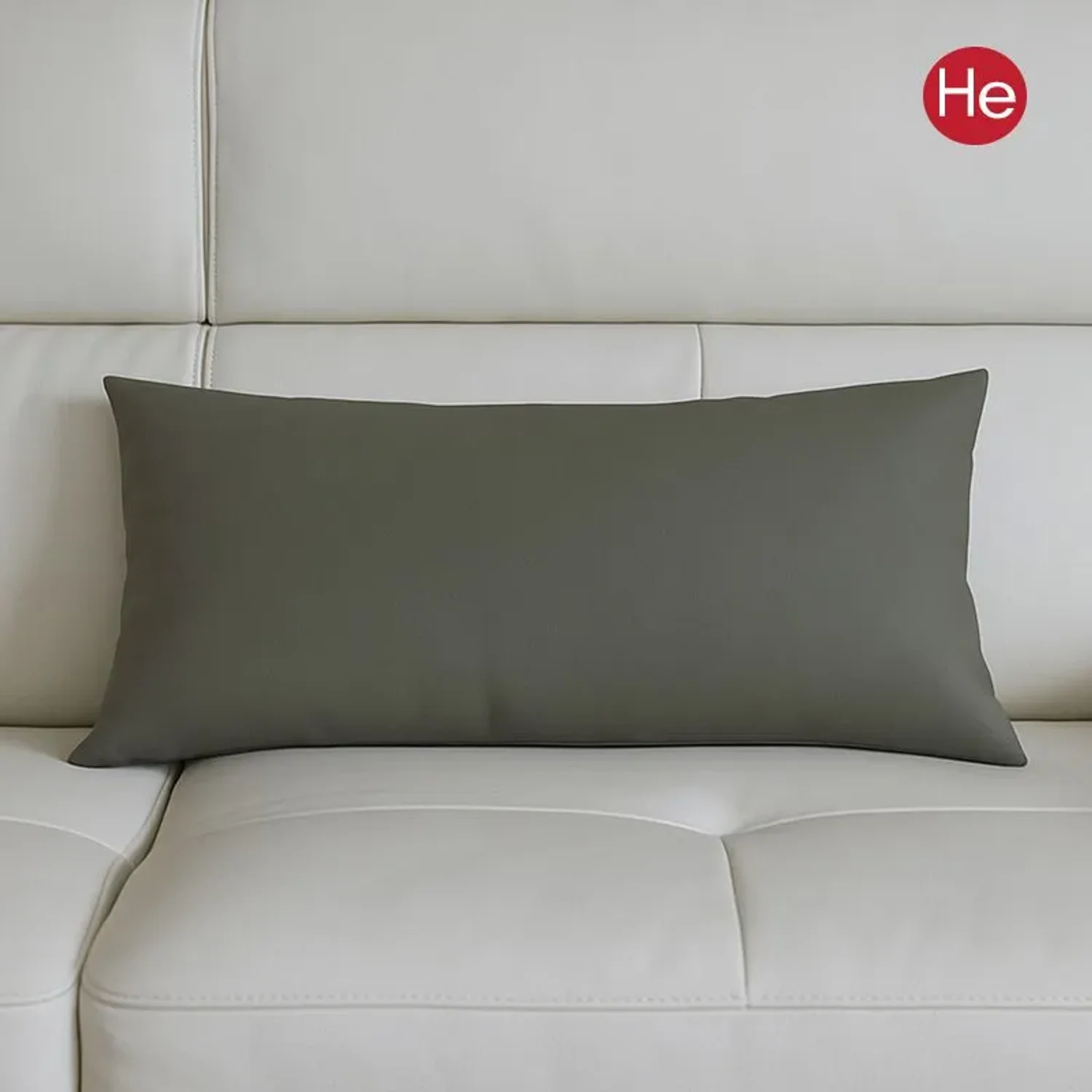 HE 국내생산 가죽 베개 딥그레이 소파쿠션 가죽쇼파쿠션 솜포함 통가죽베개 휴비스사용