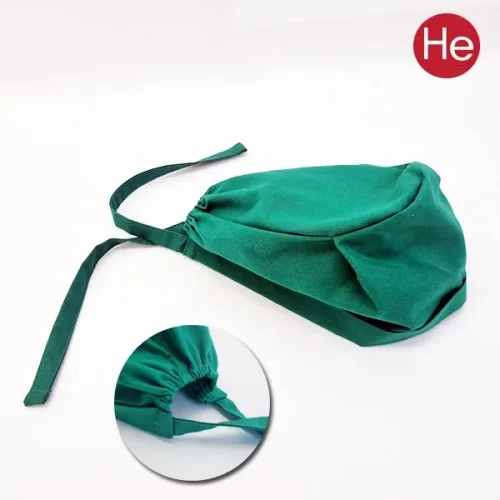 HE수술모자 녹색 밴딩형 린넨 초록색 수술용 의사모자 수술용두건 병원용