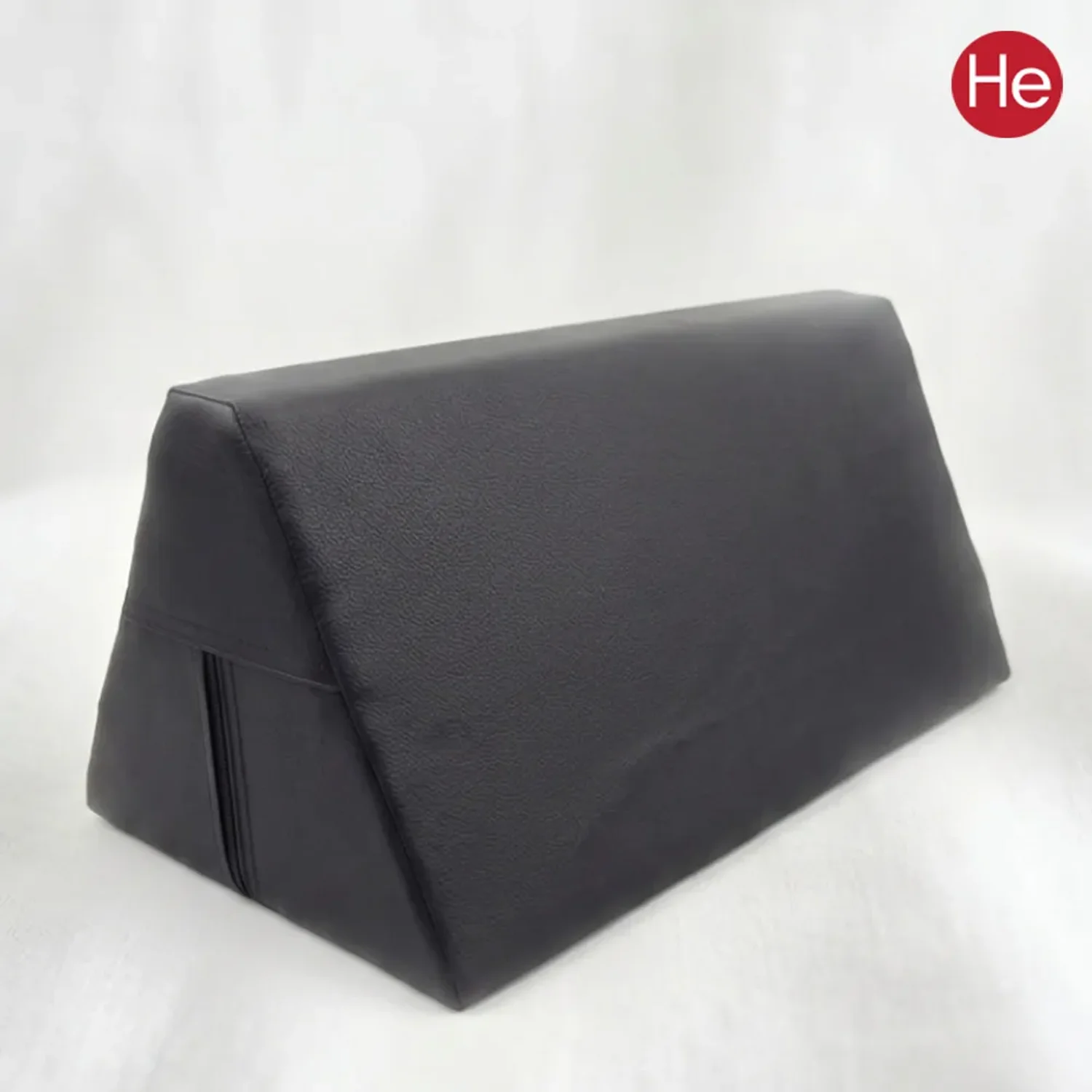 HEPILLOW 블랙 레자 삼각베개 중 무릎 발 허리 다리받침 피부 마사지샵 병원용 한의원